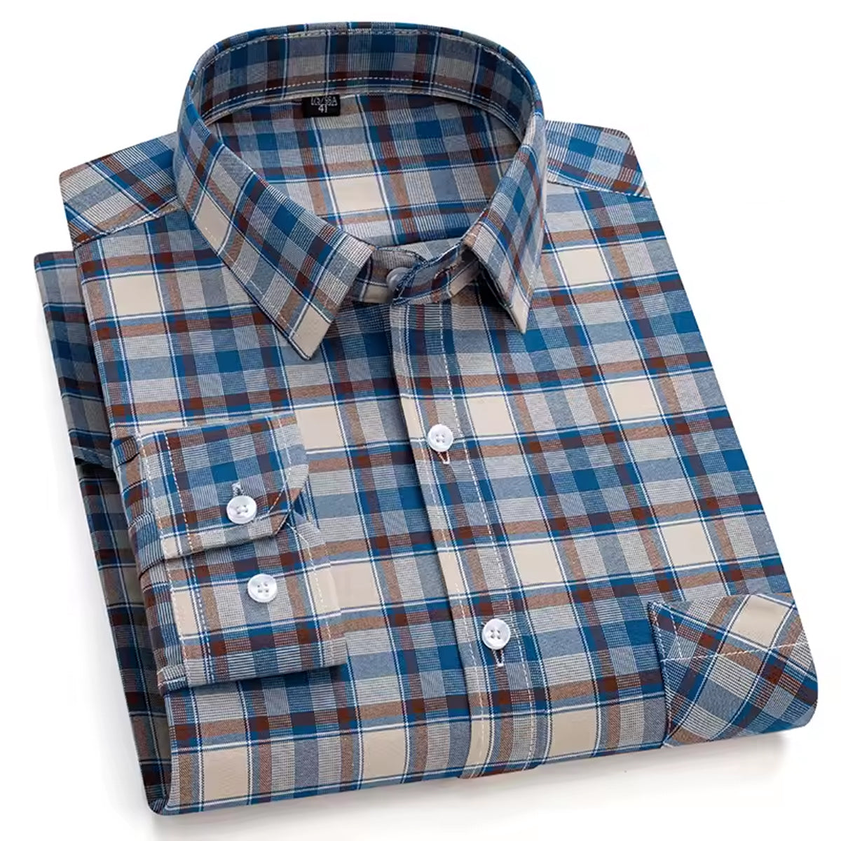Men's Classic Cotton Check Shirt All Day Comfort
