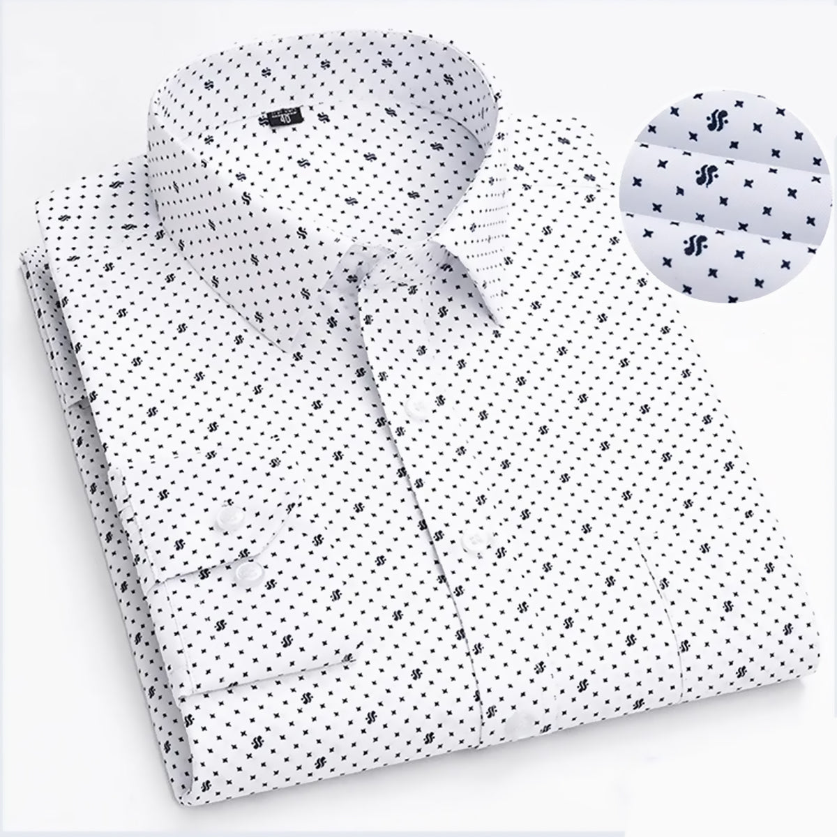 Slim Fit Self Design Medium Fawn Shirt