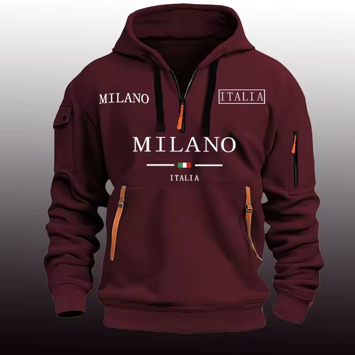 Packable Hooded Classic Wool Blend Jacket