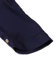 Comfort Chic Nevy Blue Plus-Size Soft & Comfort material Shirt & Pants Set