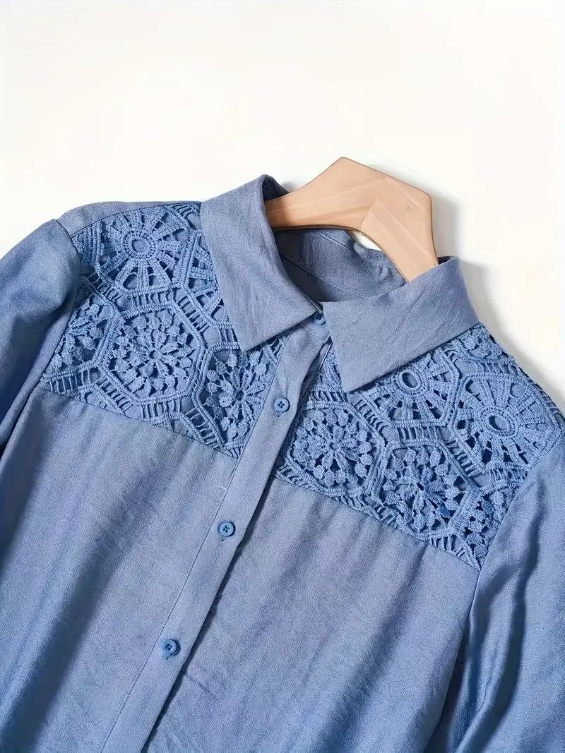 Comfort Chic Blue Plus-Size Soft & Comfort material Shirt & Pants Set