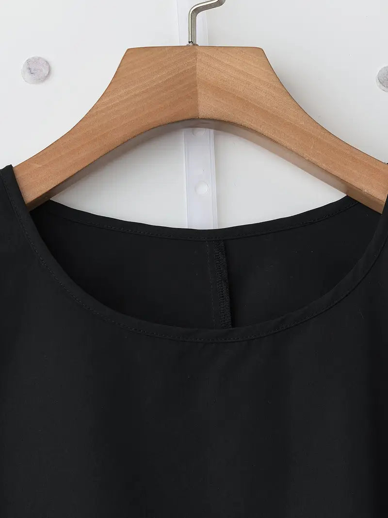 Comfort Chic Black Plus-Size Soft & Comfort material Shirt & Pants Set