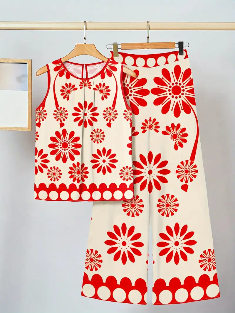 Half shoulder printed Plus-Size Soft & Comfort material Shirt & Pants Set
