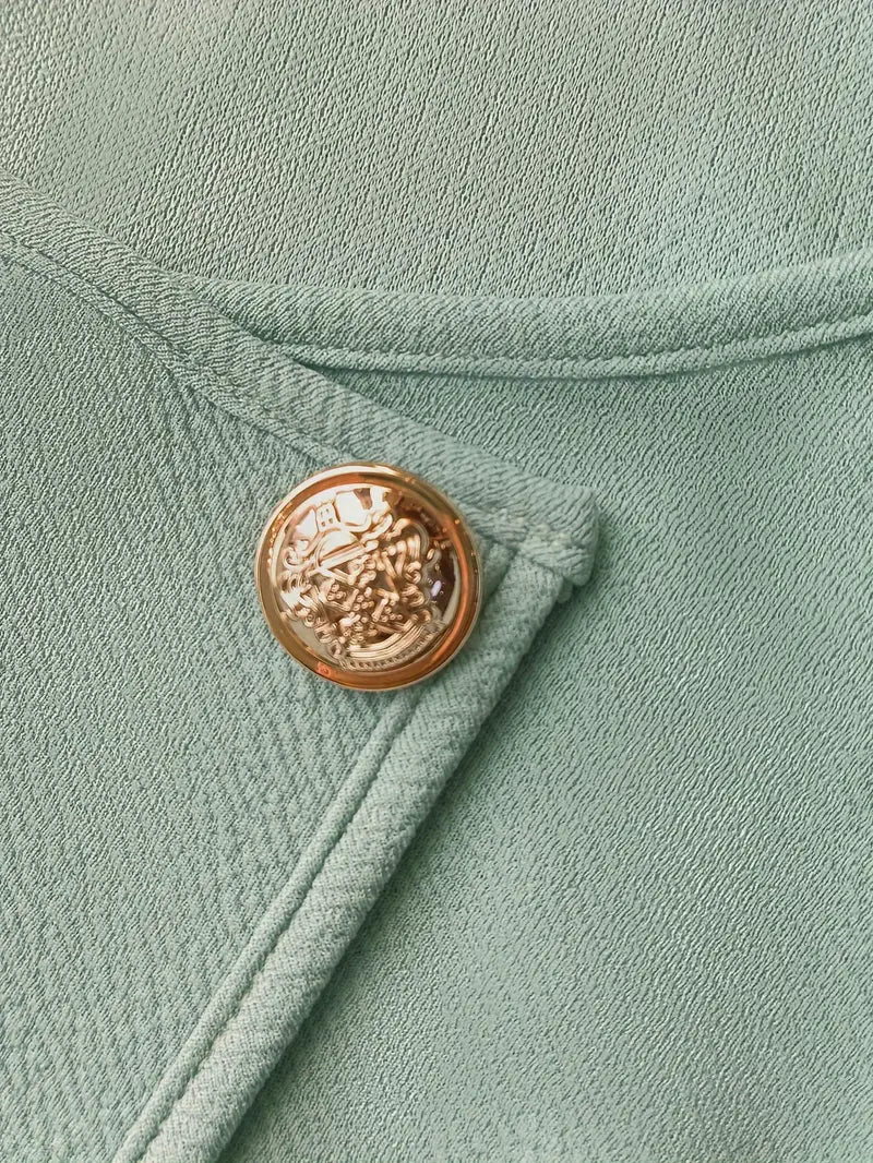 Plus-Size Powder green Soft & Comfort material Shirt & Pants Set