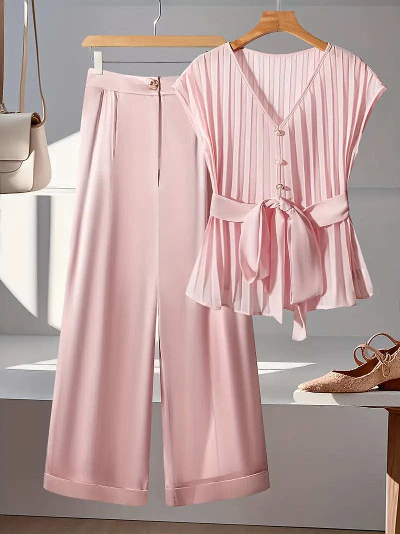 Baby Pink Plus-Size Soft & Comfort material Shirt & Pants Set