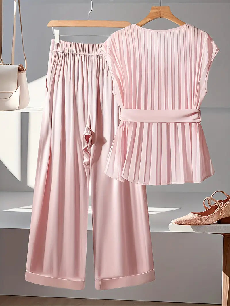 Baby Pink Plus-Size Soft & Comfort material Shirt & Pants Set