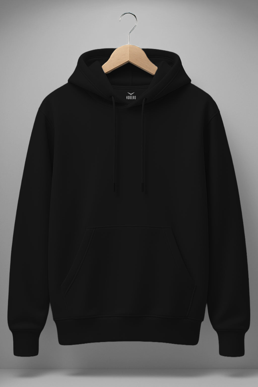 Classic Cotton Rich Hoodies For Men Black