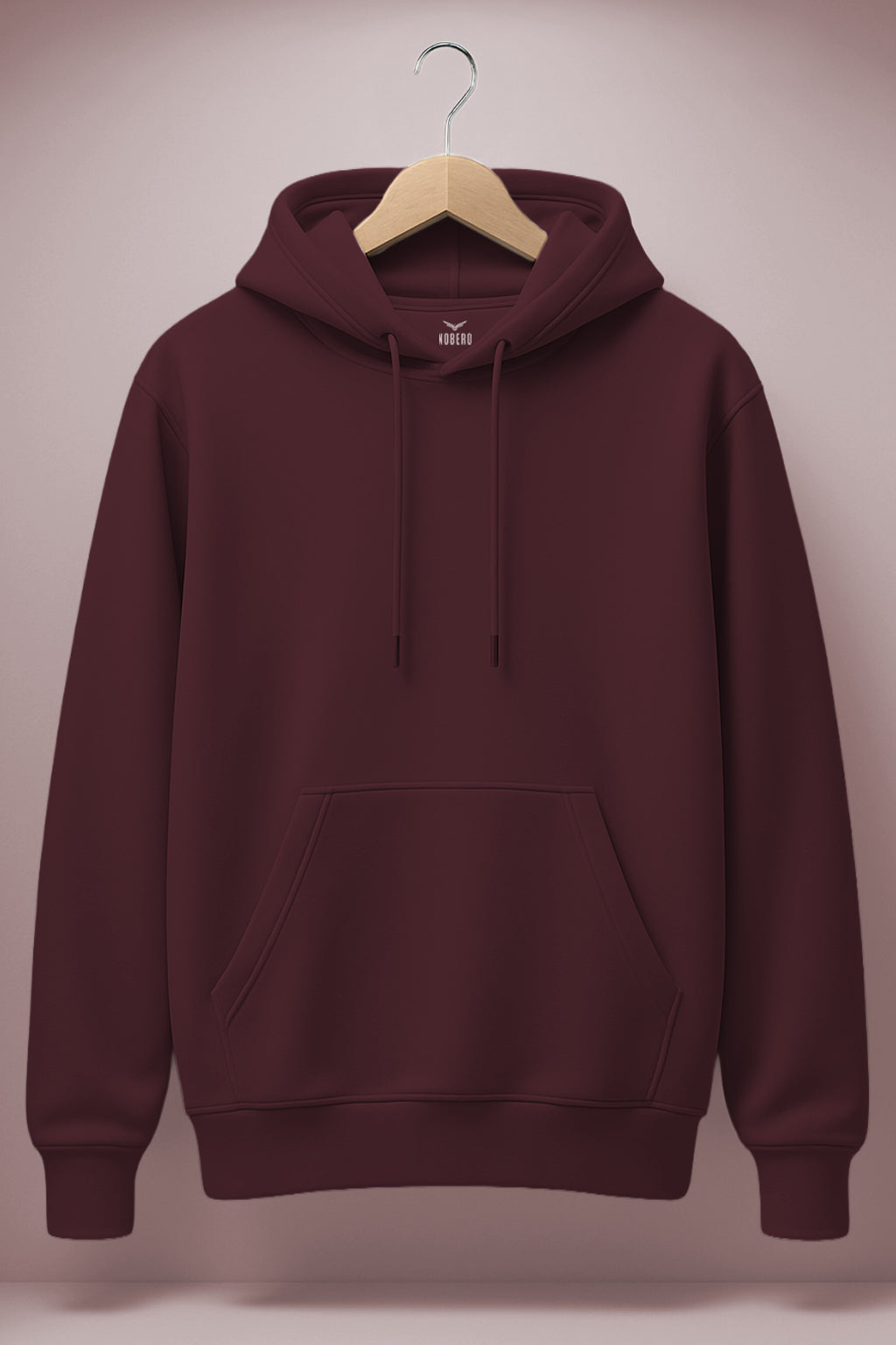 Classic Cotton Rich Hoodies For Men Maroon