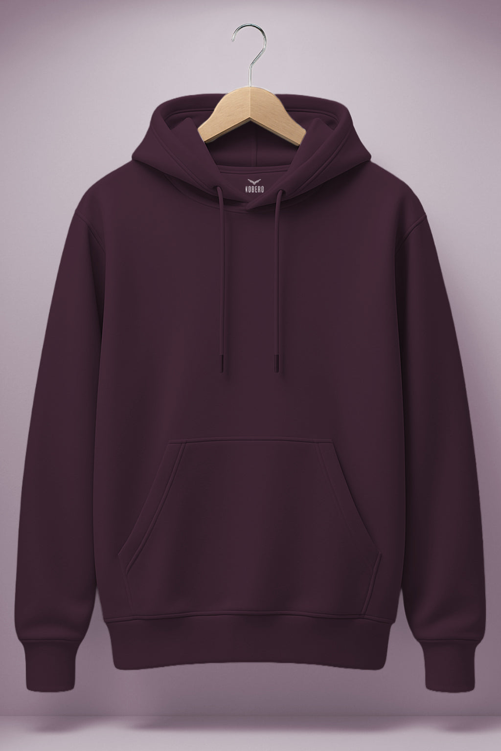 Classic Cotton Rich Hoodies For Men Midnight Plum