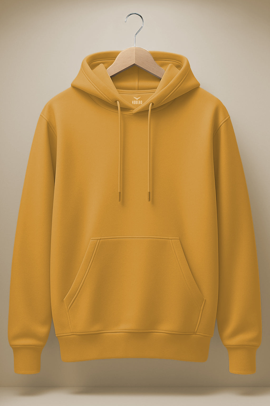 Classic Cotton Rich Hoodies For Men Mustard Yellow