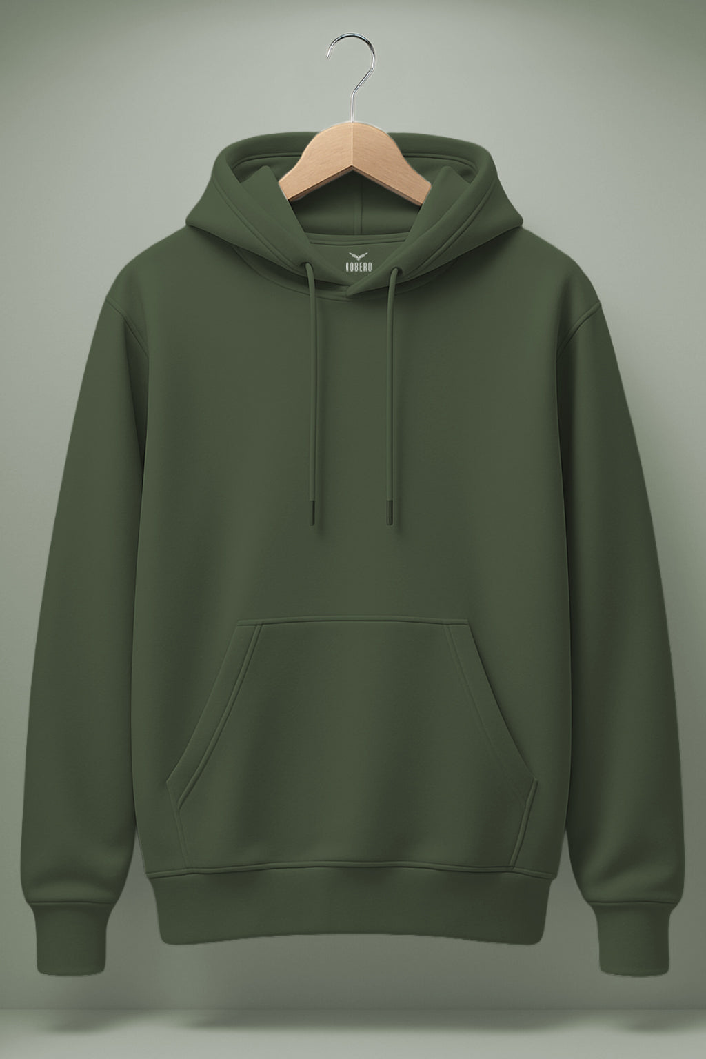 Classic Cotton Rich Hoodies For Men Olive Green
