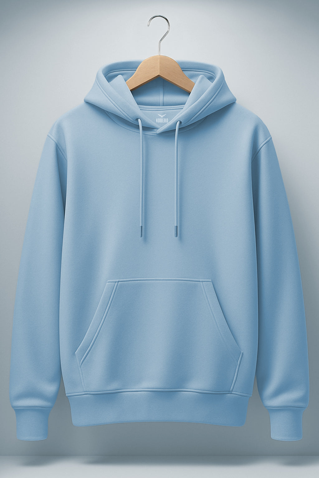 Classic Cotton Rich Hoodies For Men Powder Blue