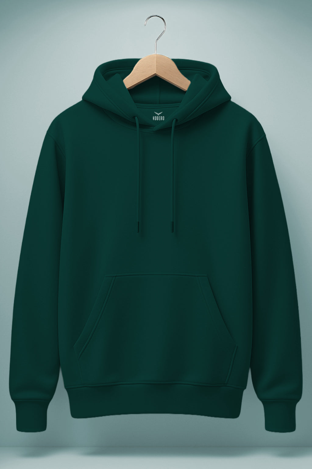 Classic Cotton Rich Hoodies For Men Verdigris Blue